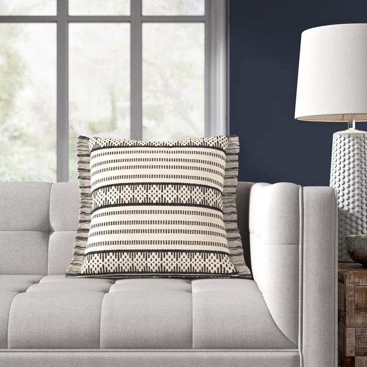 Joss & Main Joren Fringed Down Throw Pillow