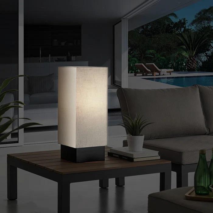 Latitude Run® 23'' Battery Powered Integrated LED Outdoor Table Lamp