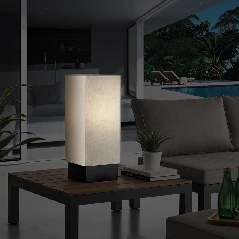 Latitude Run® 23'' Battery Powered Integrated LED Outdoor Table Lamp