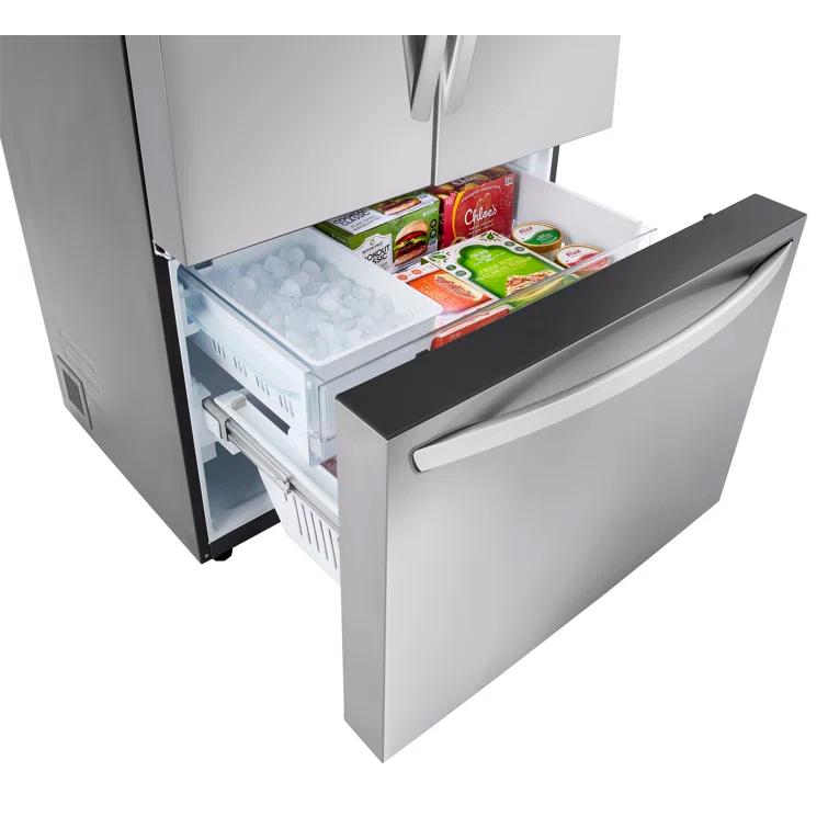 LG LG Smart Counter-Depth MAX, French Door Refrigerator, Print Proof Stainless Steel, 27 cu. ft. LRFLC2706S