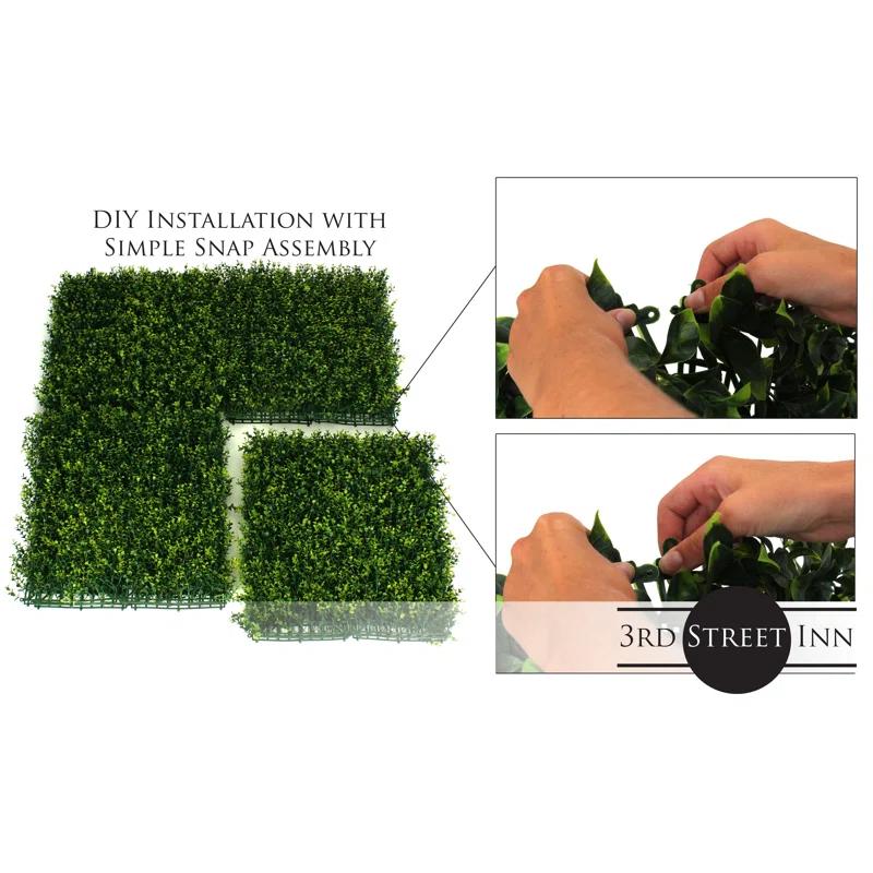 3rd Street Inn 2'' Faux Boxwood Hedge (Set of 2)