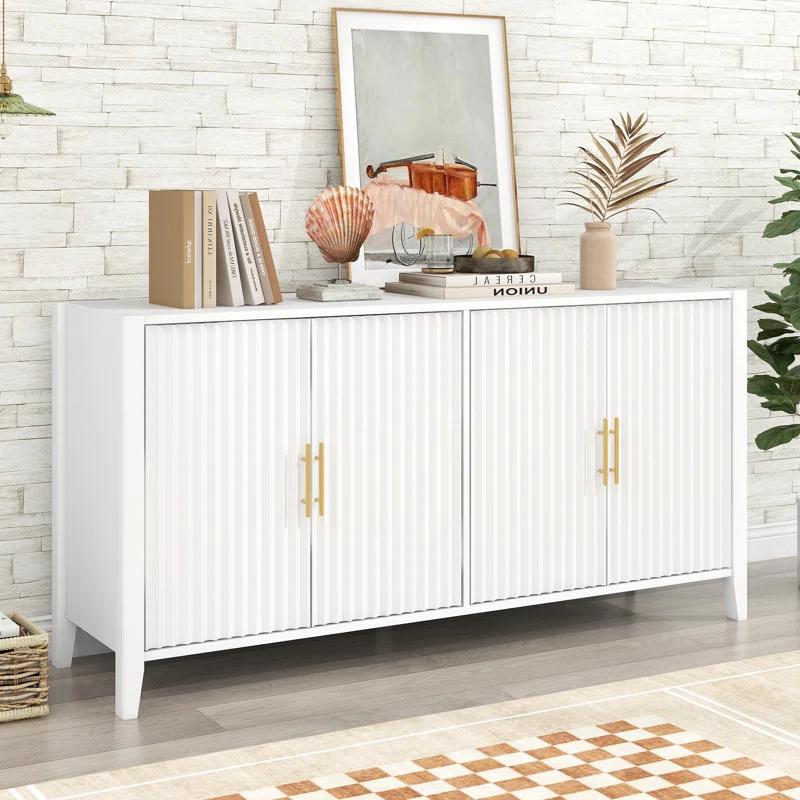 Condola Modern 63.1" Sideboard, Storage Credenza, Buffet Cabinet, Dining Cabinet with Metal Handles
