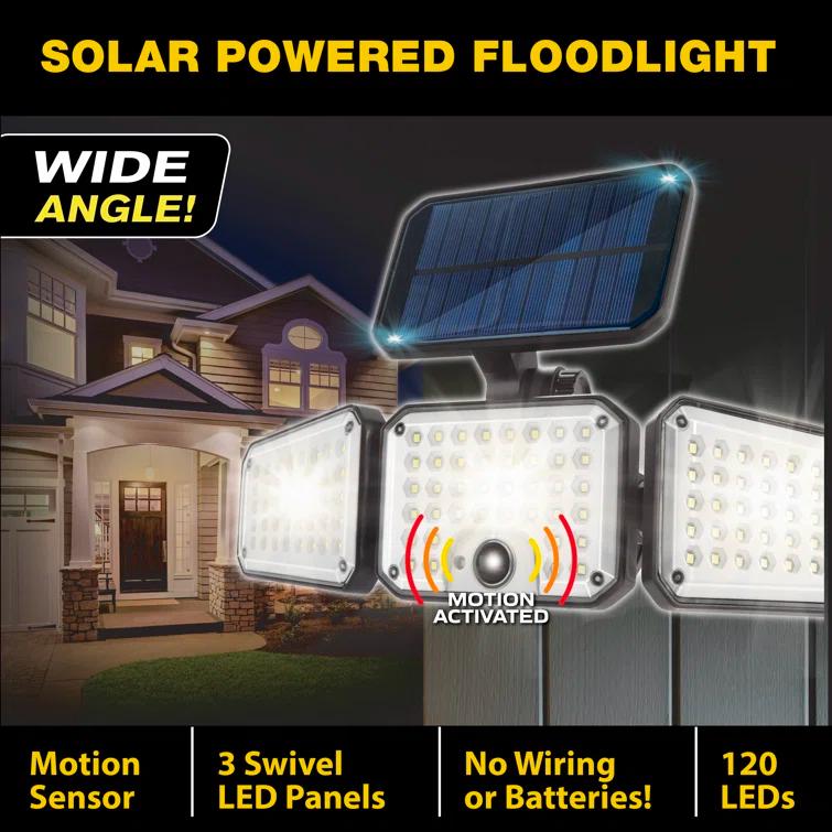 Bell + Howell Bell+Howell Bionic Solar Powered Floodlight Max, Motion Activated, Wide Angle, and Weather Resistant