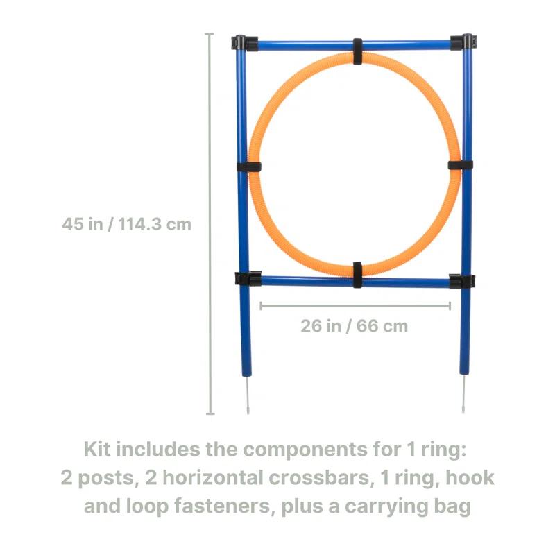 TRIXIE Dog Agility Ring, Portable Dog Hoop, Obstacle Course Equipment