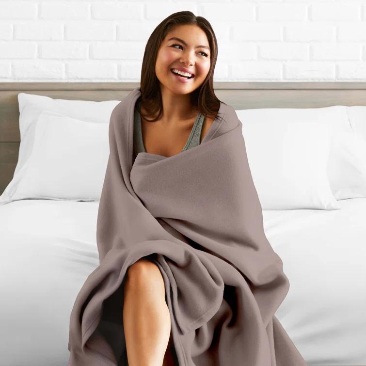 Bare Home Lightweight Polar Fleece Blanket