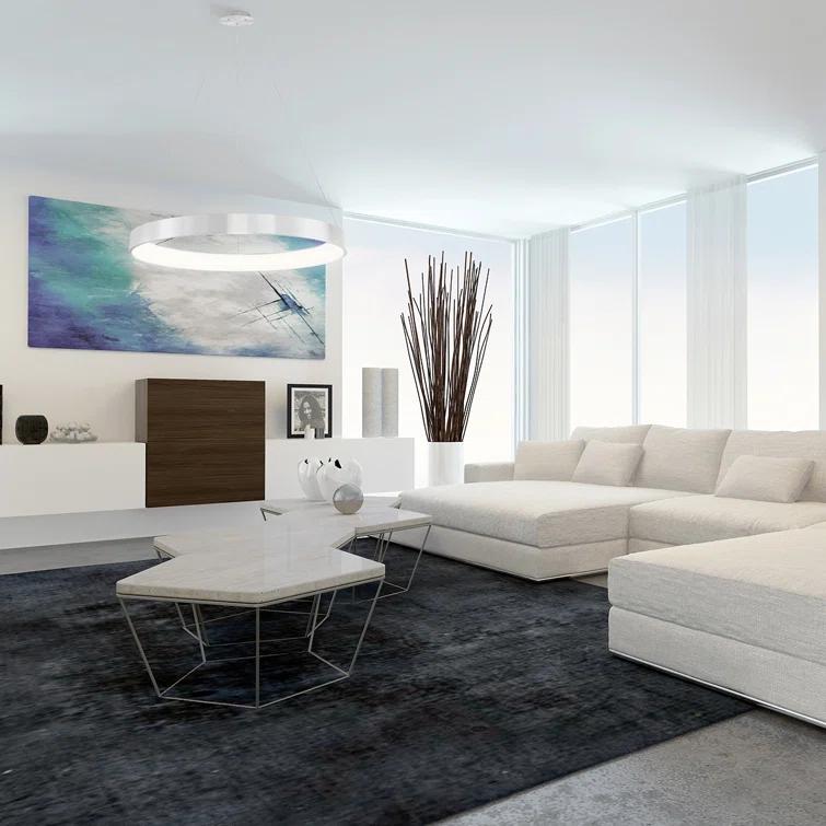 WAC Lighting Corso 18" LED 3000K Contemporary Aluminum Pendant in Chrome