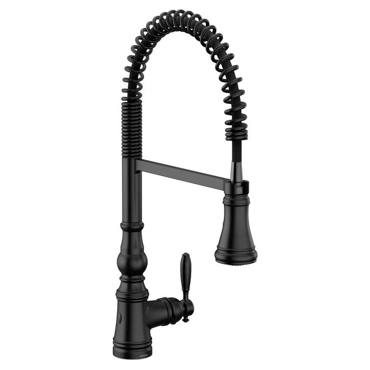 Moen Weymouth MotionSense Wave Single Handle Pre-Rinse Spring Pulldown Kitchen Faucet