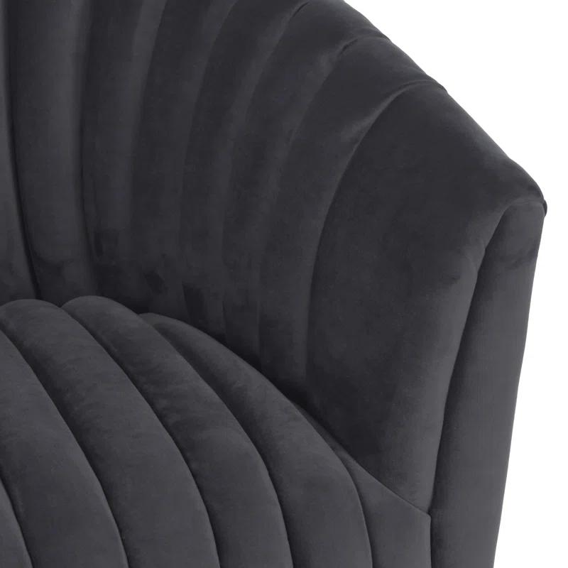 Upholstered Swivel Barrel Chair