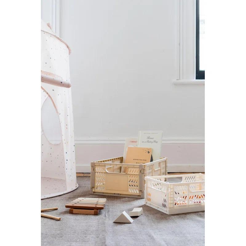 3 Sprouts 3 Sprouts - Recycled Plastic Crates - Pack of 2 - Sand