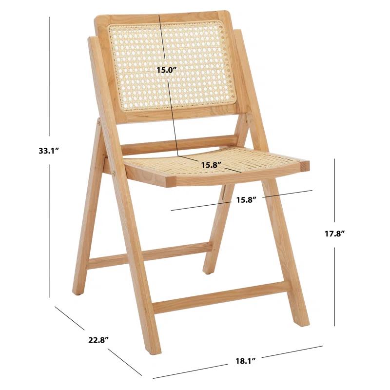 Dan Rattan Folding Dining Chair (Set of 2)