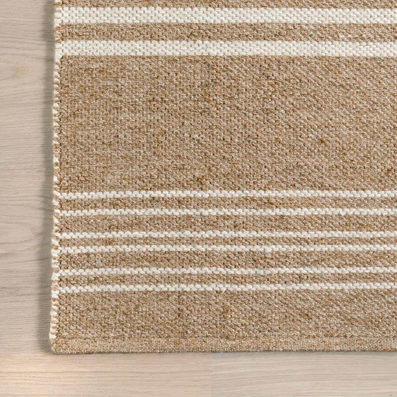 Breakwater Bay Amariana Reversible Striped Wool Area Rug