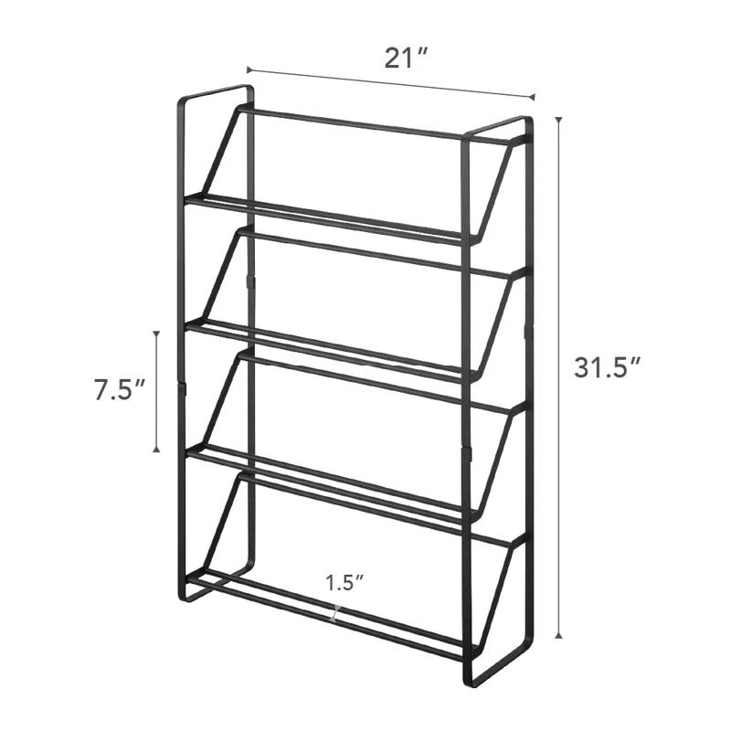 Yamazaki Home Slim Shoe Rack, Steel, Holds 8 to 12 shoes