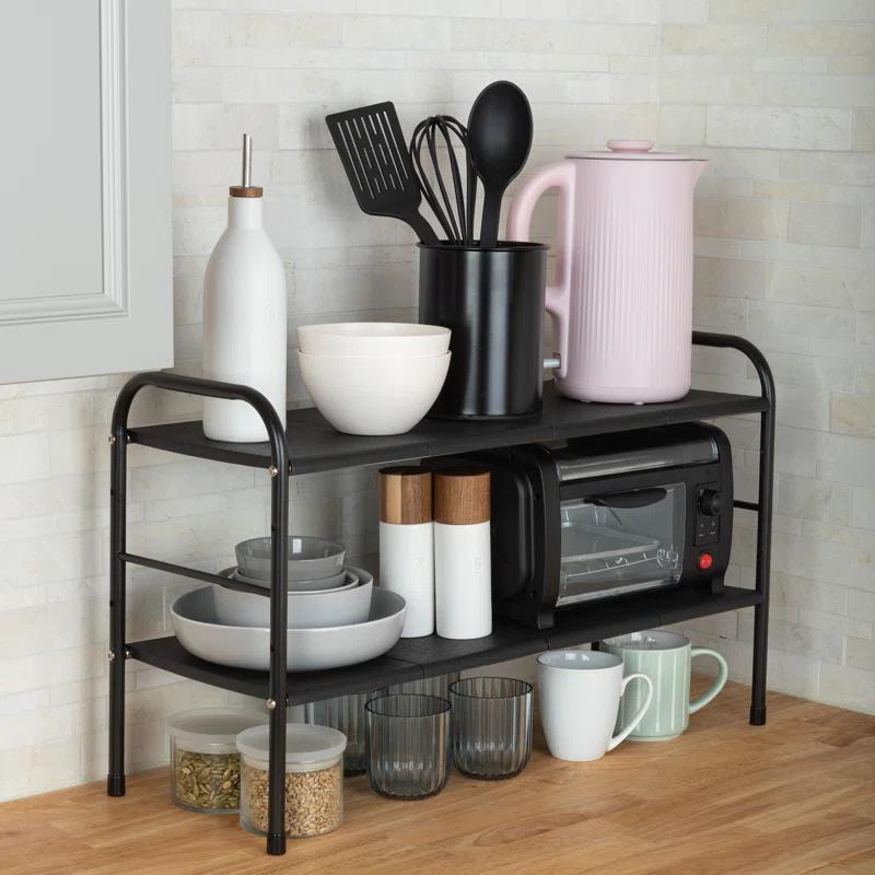 Under Sink Organizer - 2 Tier Adjustable Shelf Organizer with 8 Removable Panels - Kitchen or Bathroom Under Sink Organizers and Storage by Home-Complete