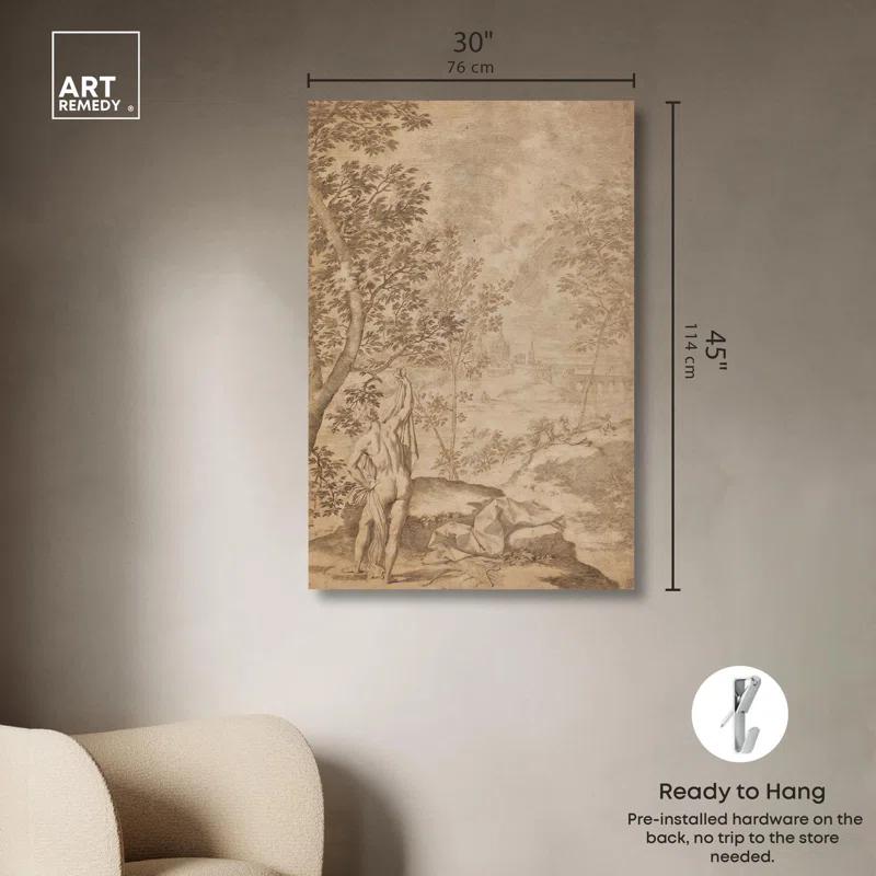 Art Remedy Unveiled in Nature Canvas Vintage Landscape Art by Art Remedy