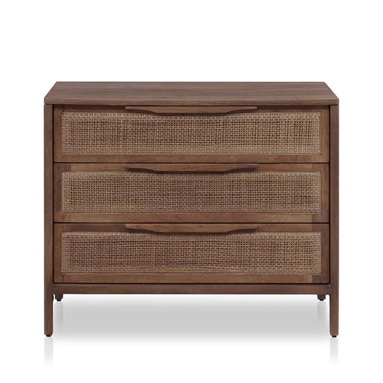 Hannah 3-Drawer Nightstand - Russet