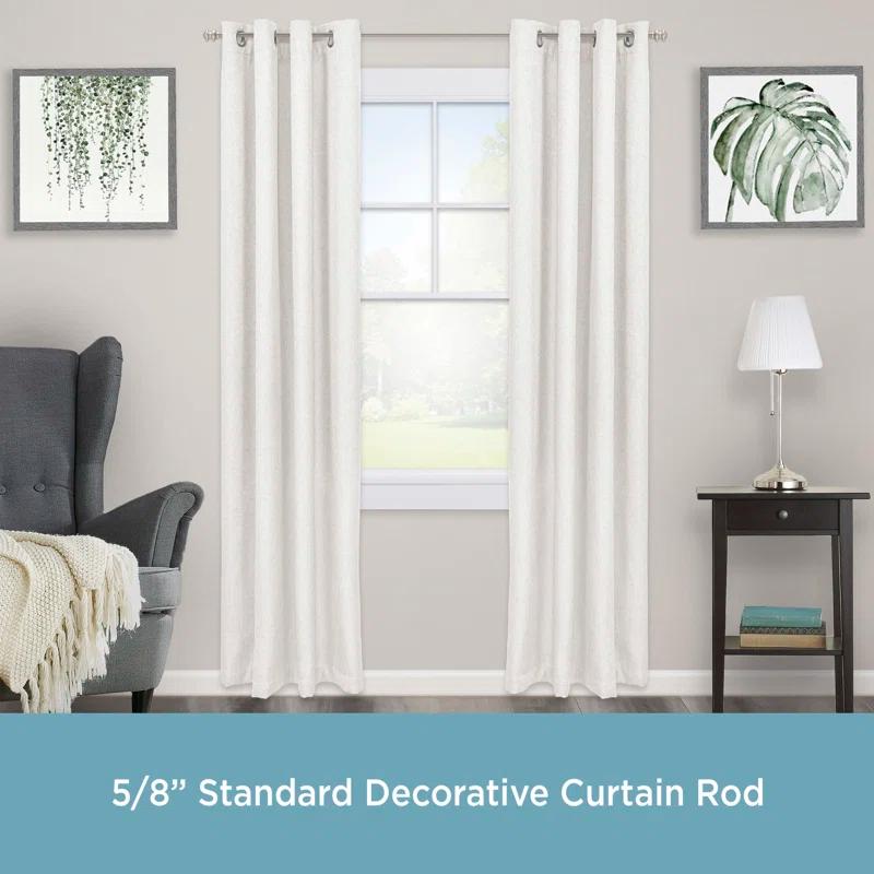 Kenney Steel Adjustable Single Curtain Rod