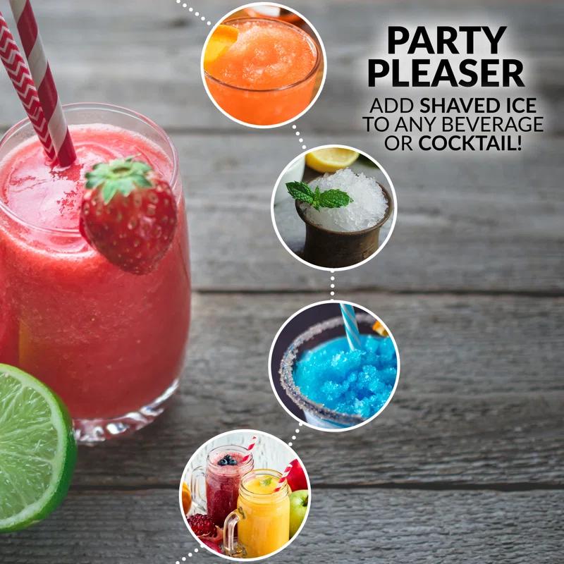 Nostalgia Nostalgia Retro Single Countertop Snow Cone Maker, Includes 1 Reusable Plastic Cup, Stainless Steel Blades