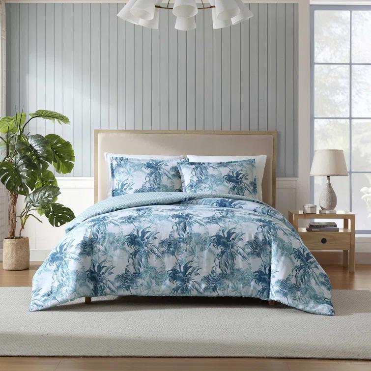 Tommy Bahama Home Tommy Bahama Legacy Palms Cotton Reversible Blue Comforter Set