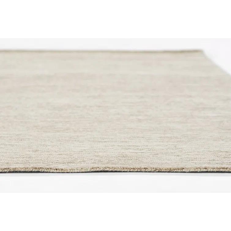 Momeni 8'x10' James Solid Handtufted Area Rug Natural: Wool, Low Pile, Rectangle, Indoor, Tufted, Vacuum Care