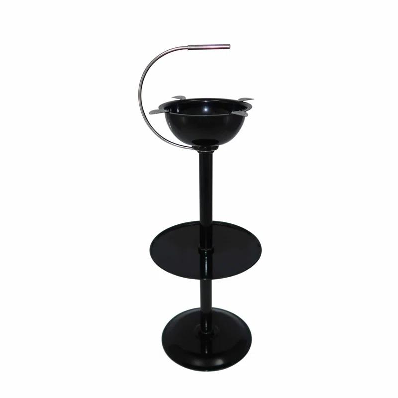 Stinky Cigar Stinky Cigar Floor Ashtray W/ Accessory Tray and Carry Handle, 4 Stirrups Black