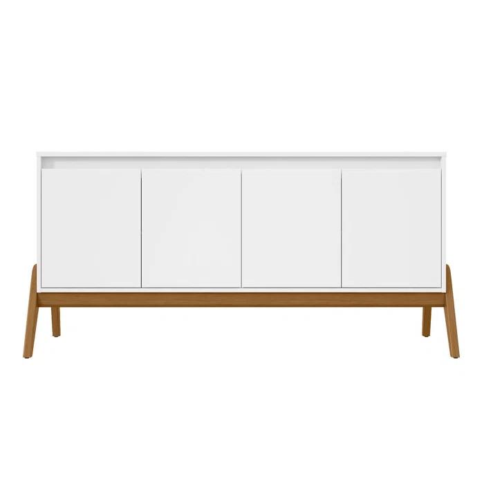 Manhattan Comfort Jernya 63'' Sideboard with 4 Shelves in White