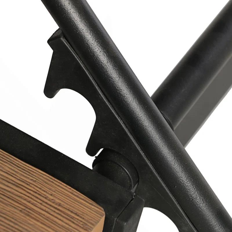 Hokku Designs Waterloo Chaise Lounge With Attached Wood Side Table(Set Of 2)