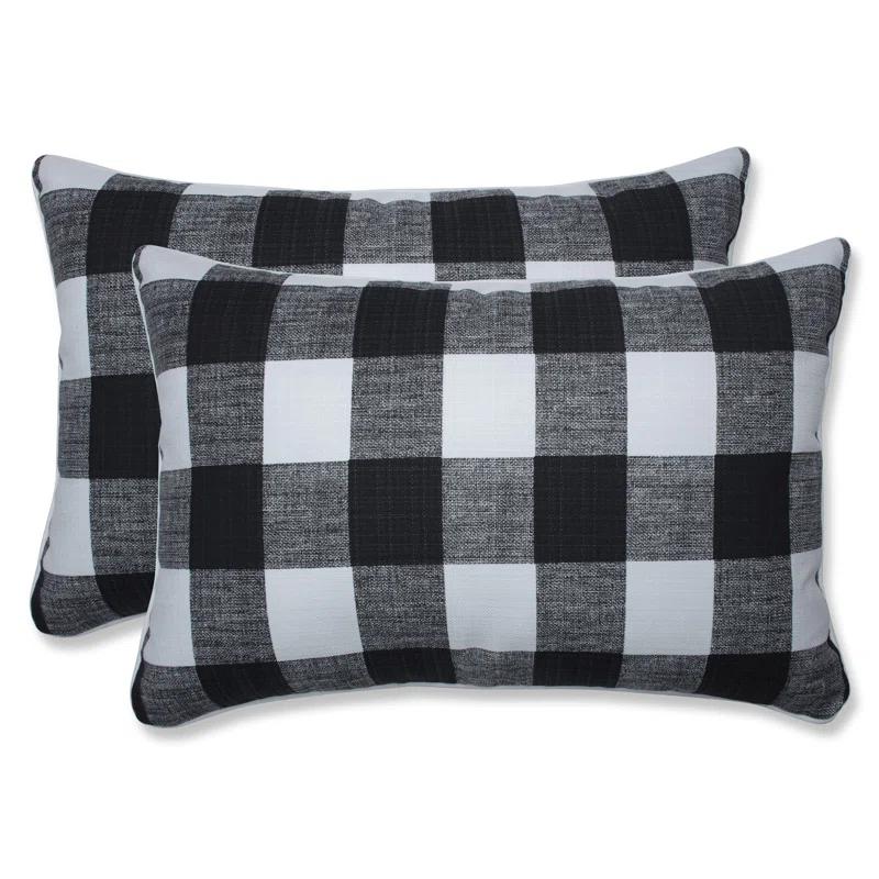 Pillow Perfect Anderson Plaid Indoor/Outdoor Throw Pillow (Set of 2)