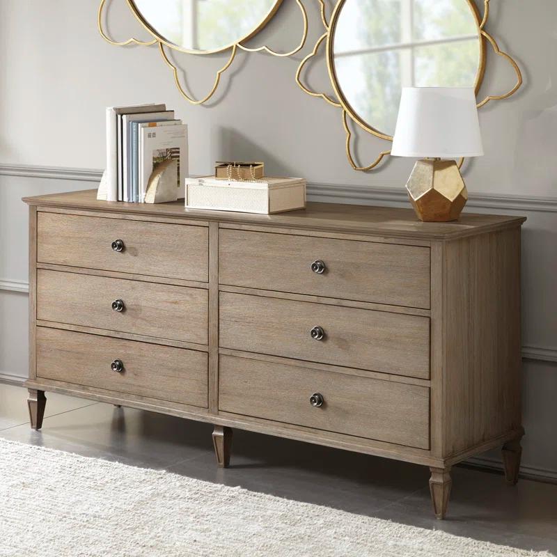Birch Lane™ Garland 6-Drawer Double Wide Wood Dresser