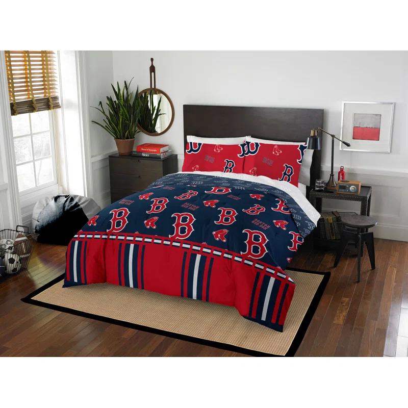 Northwest MLB Boston Red Sox Rotary Bed In A Bag Set