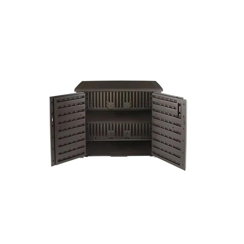 CG INTERNATIONAL TRADING 123 Gallon Water Resistant Lockable Deck Box in Brown | Wayfair
