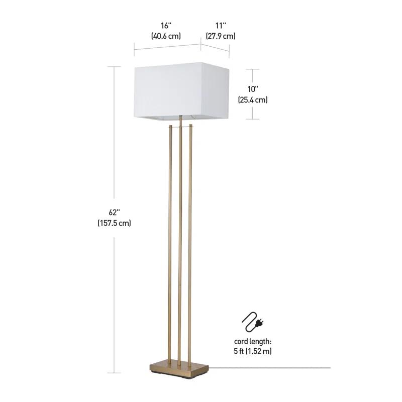 Novogratz Soho 62'' Matte Brass Floor Lamp