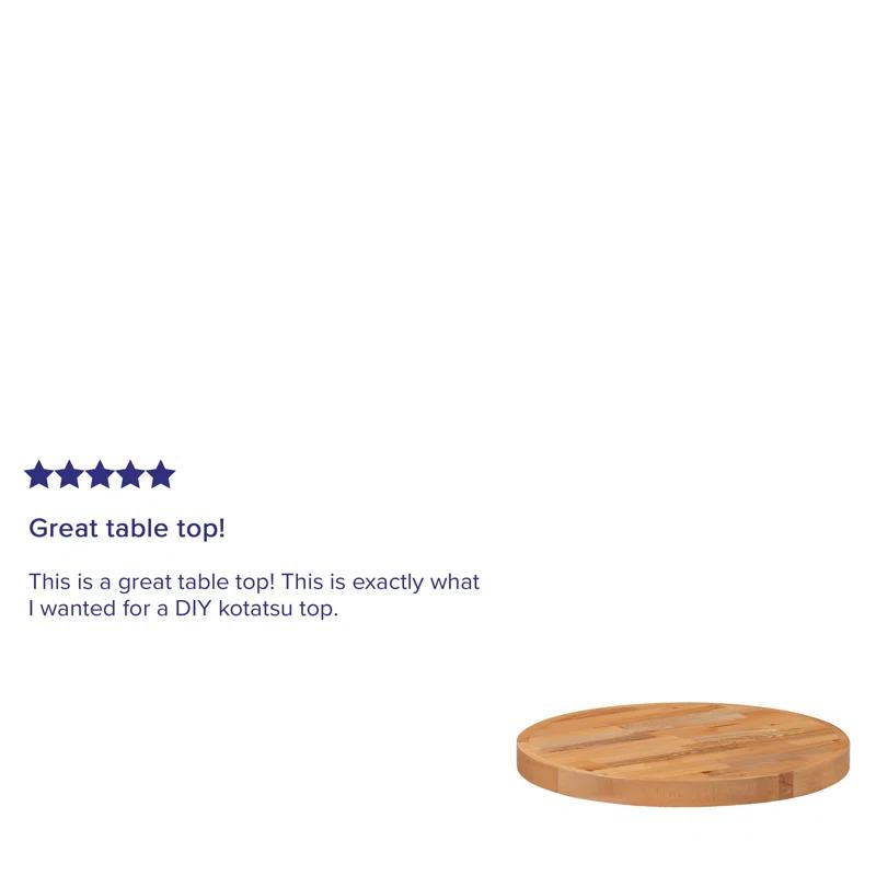 Mayfair Round Butcher Block Style Table Top - Restaurant Table Top
