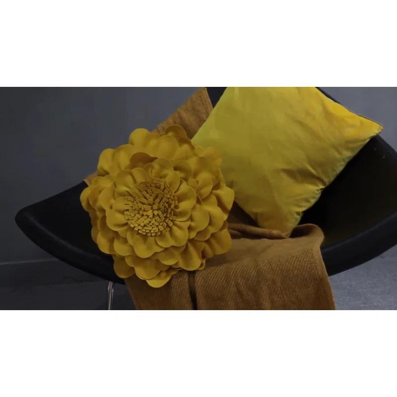 JWH 3D Floral Throw Pillow Floral Throw Pillow
