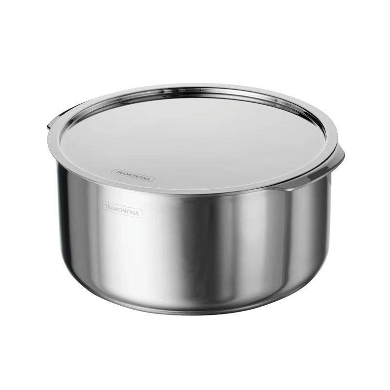 Tramontina Utsava Tri-Ply Clad Stainless Steel Tope with Lid, Patila Pot for Indian Cooking & Reviews | Wayfair