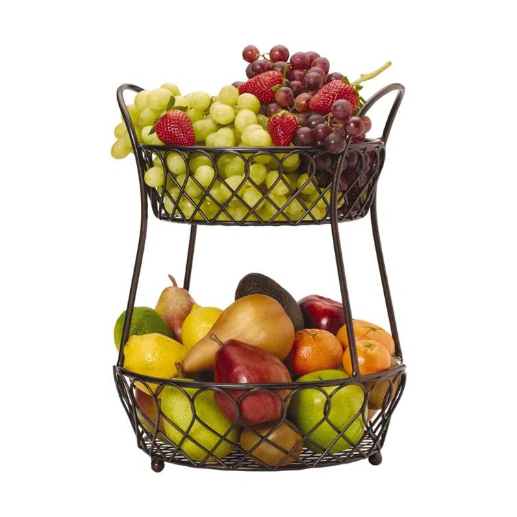 Gourmet Basics by Mikasa Gourmet Basics by Mikasa Loop and Lattice Wire Basket, Antique Black