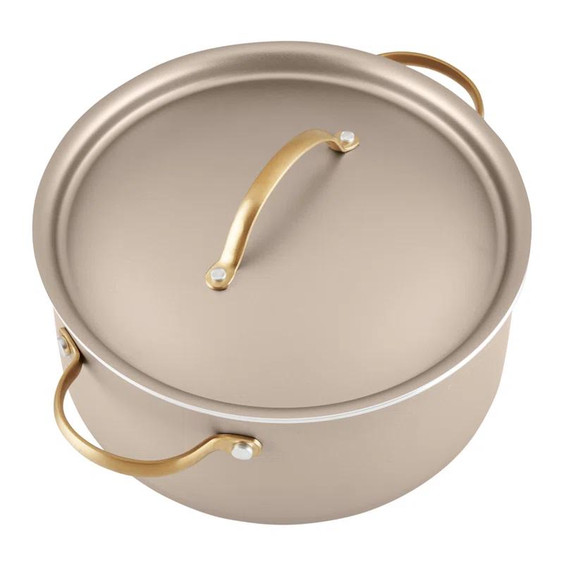 Farberware Farberware Radiant Nonstick Cookware Pots And Pans Set With Prestige Cooking Tools, 12 Piece, Champagne