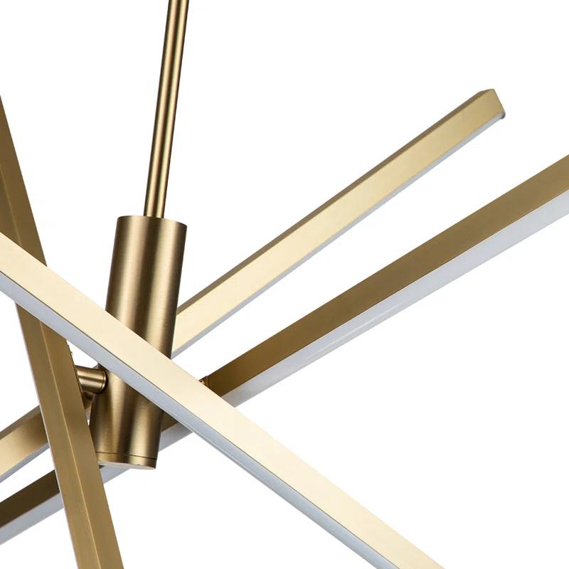 Wade Logan® Athiran Aluminum Dimmable LED Modern Linear Chandelier