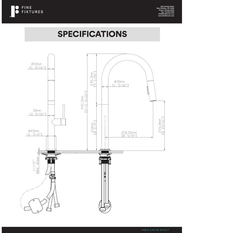 Pull Down Single Handle Kitchen Faucet with Accessories