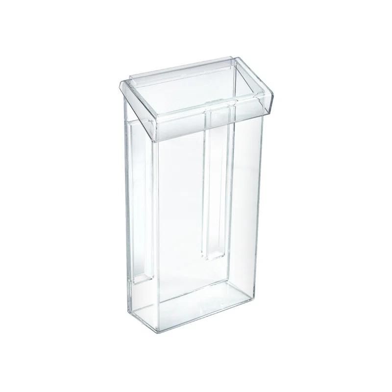 Azar Displays Outdoor Adhesive Wall Mount Trifold Brochure Holder w/ Clear Lid for 4"W x 9"H Literature, 2-Pack (Set of 2)