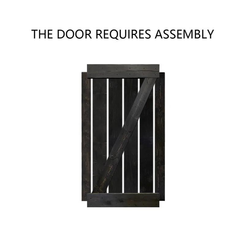 Calhome 84'' Solid Wood Paneled Painted Barn Door