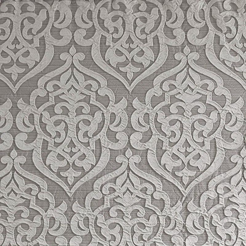 72"x72" Silver Damask Jacquard Shower Curtain