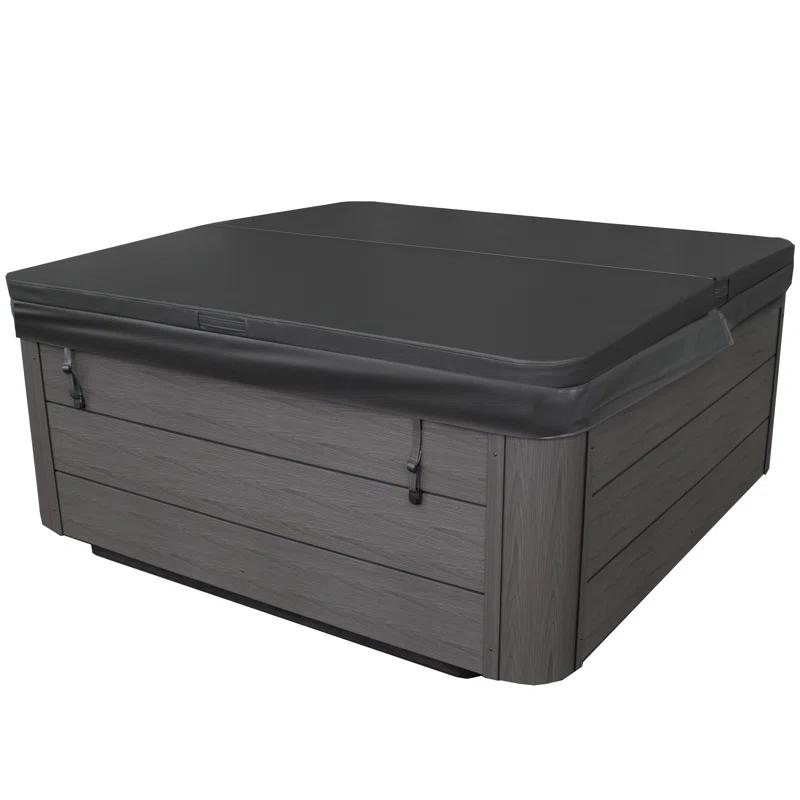 Surfaces 3-4 Person 36-Jet 72-Port Double-Lounger Hot Tub Spa with Bluetooth, Stainless Steel Heater, Programmable LED Lighting, Insulated Cover Included