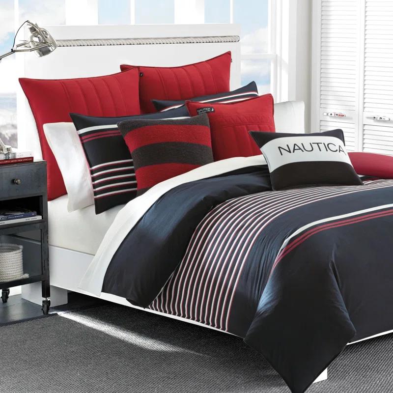 Nautica Mineola Cotton Navy Comforter Set