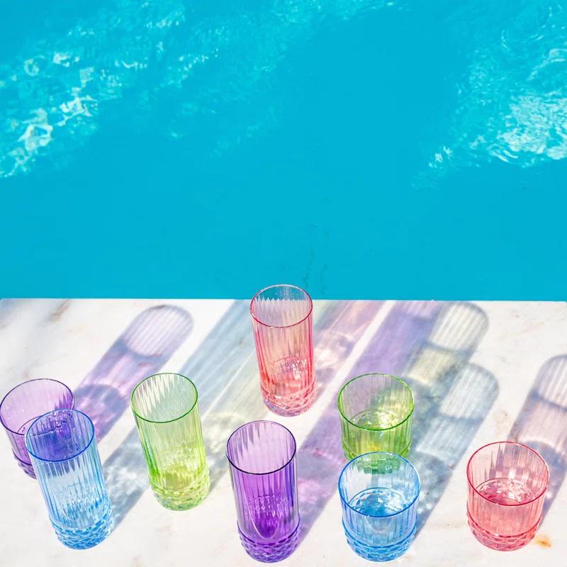 Deco 12oz. Handmade Drinking Glass