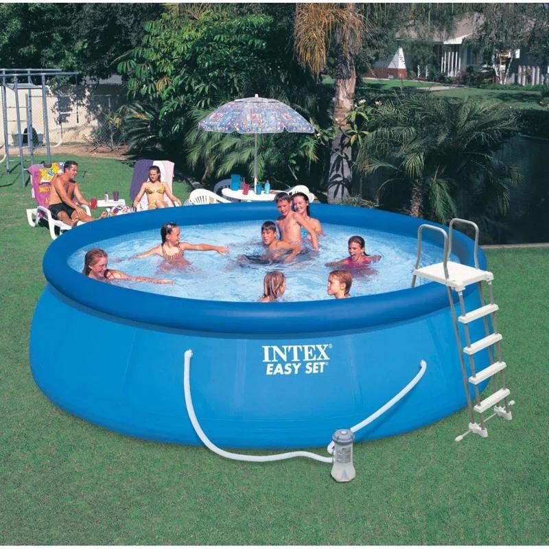 Intex Intex 15 x48" Inflatable Pool with Ladder, Pump and Deluxe Pool Maintenance Kit