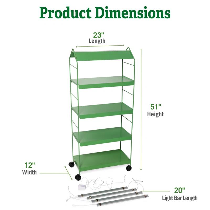 Gardener's Supply Company Agie LED Grow Light Standing Shelf