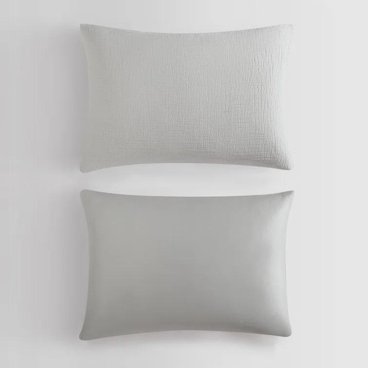 Calvin Klein Washed Texture Solid Cotton Duvet Cover Set