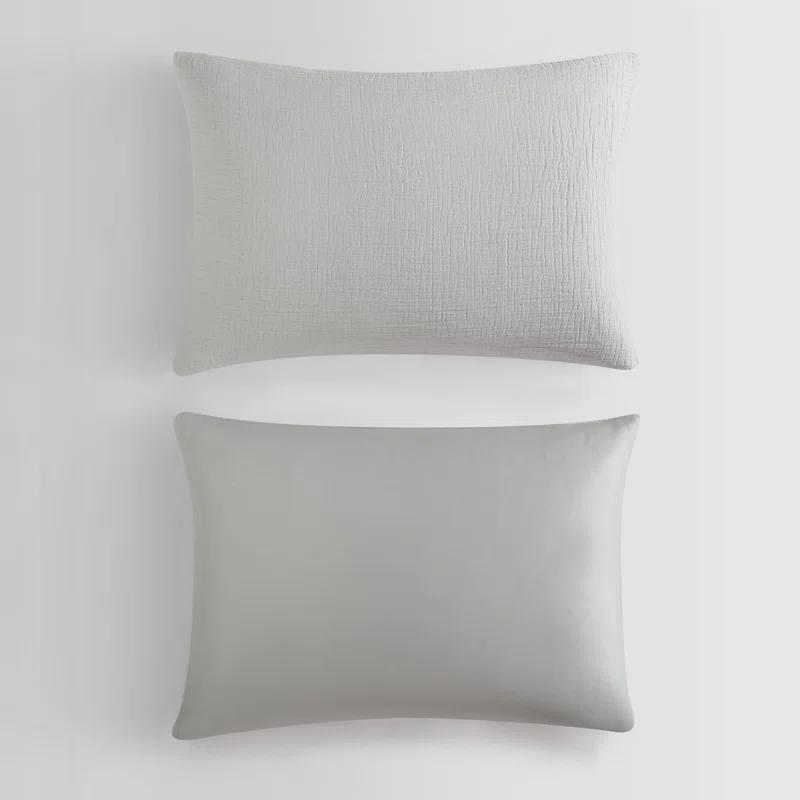 Calvin Klein Washed Texture Solid Cotton Duvet Cover Set