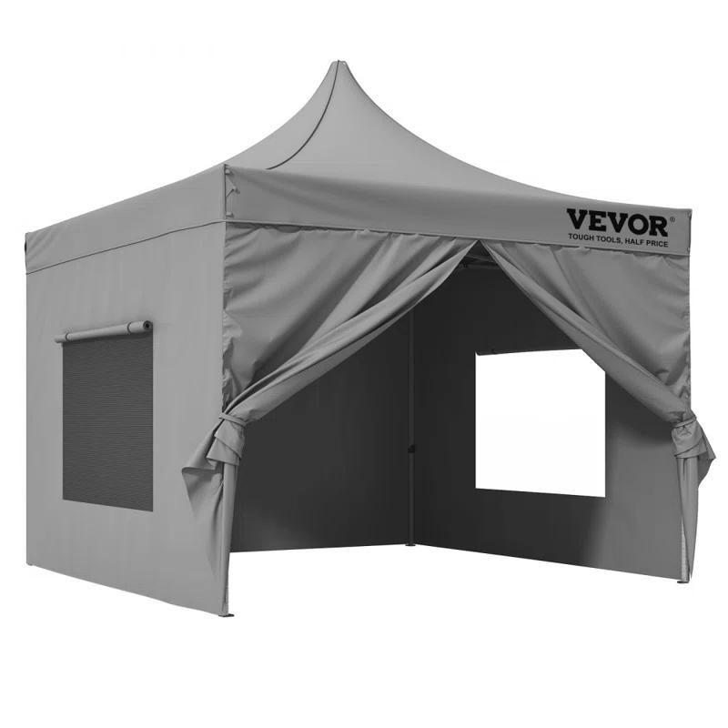 Stellweilan Tessberg 10x10 FT Pop up Canopy with Removable Sidewalls, Instant Canopies