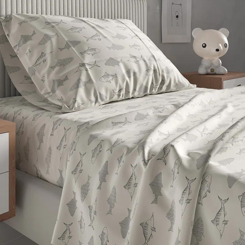 CGK Linens 4 Piece Kids Microfiber Sheet Set - Wrinkle Free - Cute, Cozy, Soft